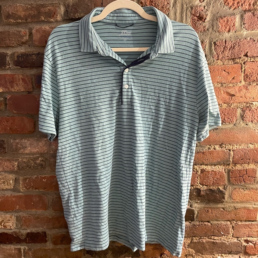 J. Crew Performance Striped Polo Size Large
